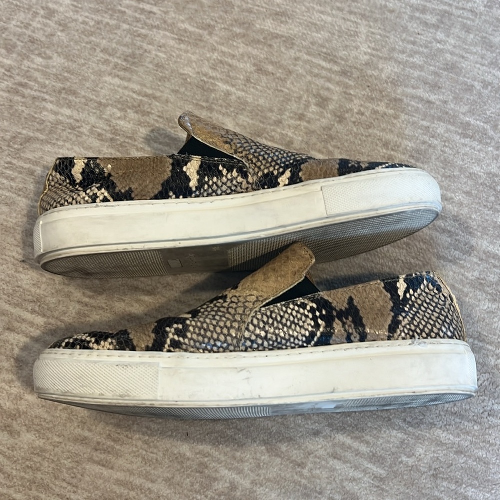 Aquatalia Shoes Snakeskin Embossed Leather Slip On Sneakers - Picture 4 of 6